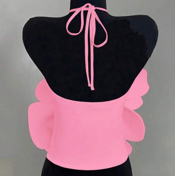 Pink Flower Halter Top NWOT - Picture 2 of 4